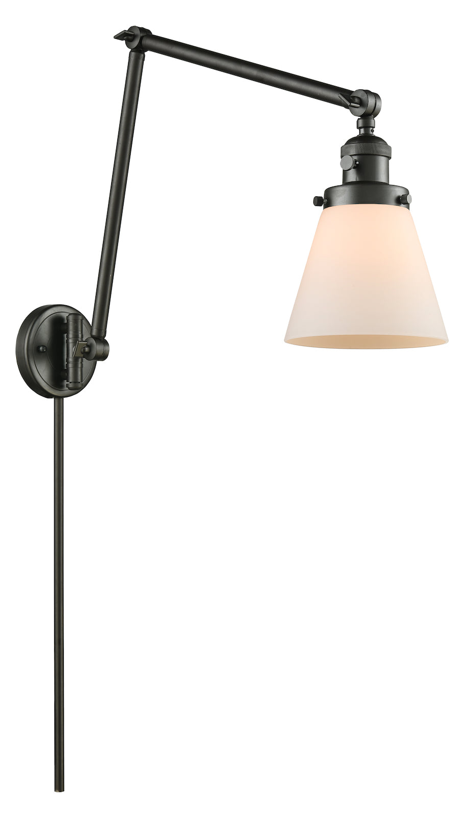 Glass Adjustable Double Swing Arm Portable Wall Sconce by Innovations Lighting