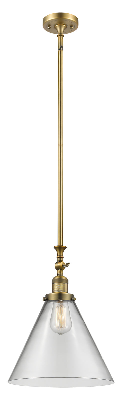 Large Glass Cone Heavy Swivel Stem Pendant by Innovations Lighting