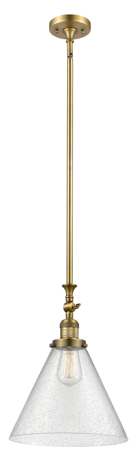 Large Glass Cone Heavy Swivel Stem Pendant by Innovations Lighting
