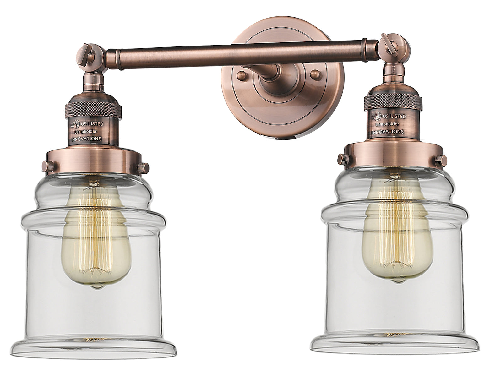 Glass 2 Light Adjustable Wall Sconce Up Or Down by Innovations Lighting