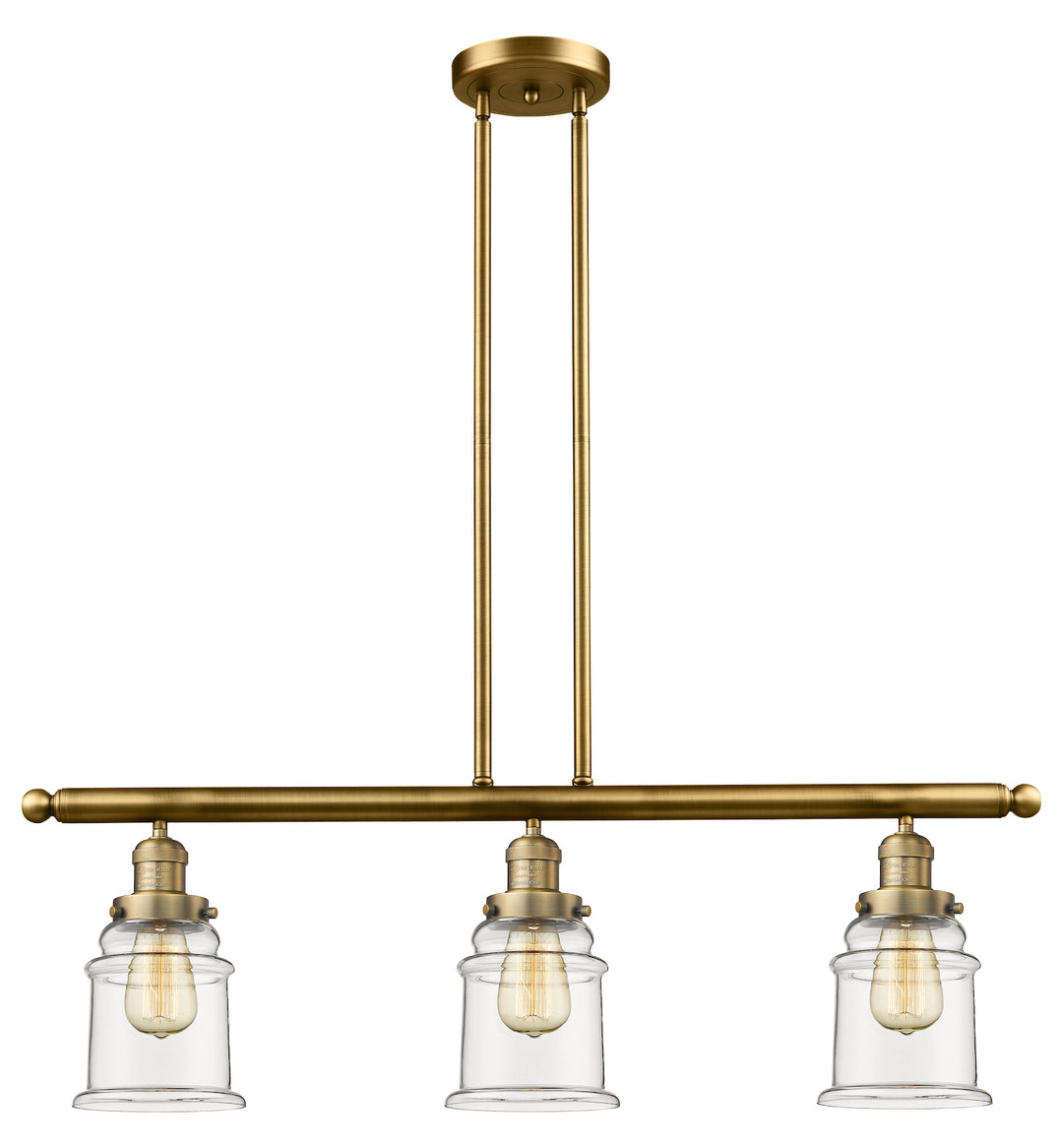 Glass 3 Light Island Adjustable Stem Chandelier by Innovations Lighting