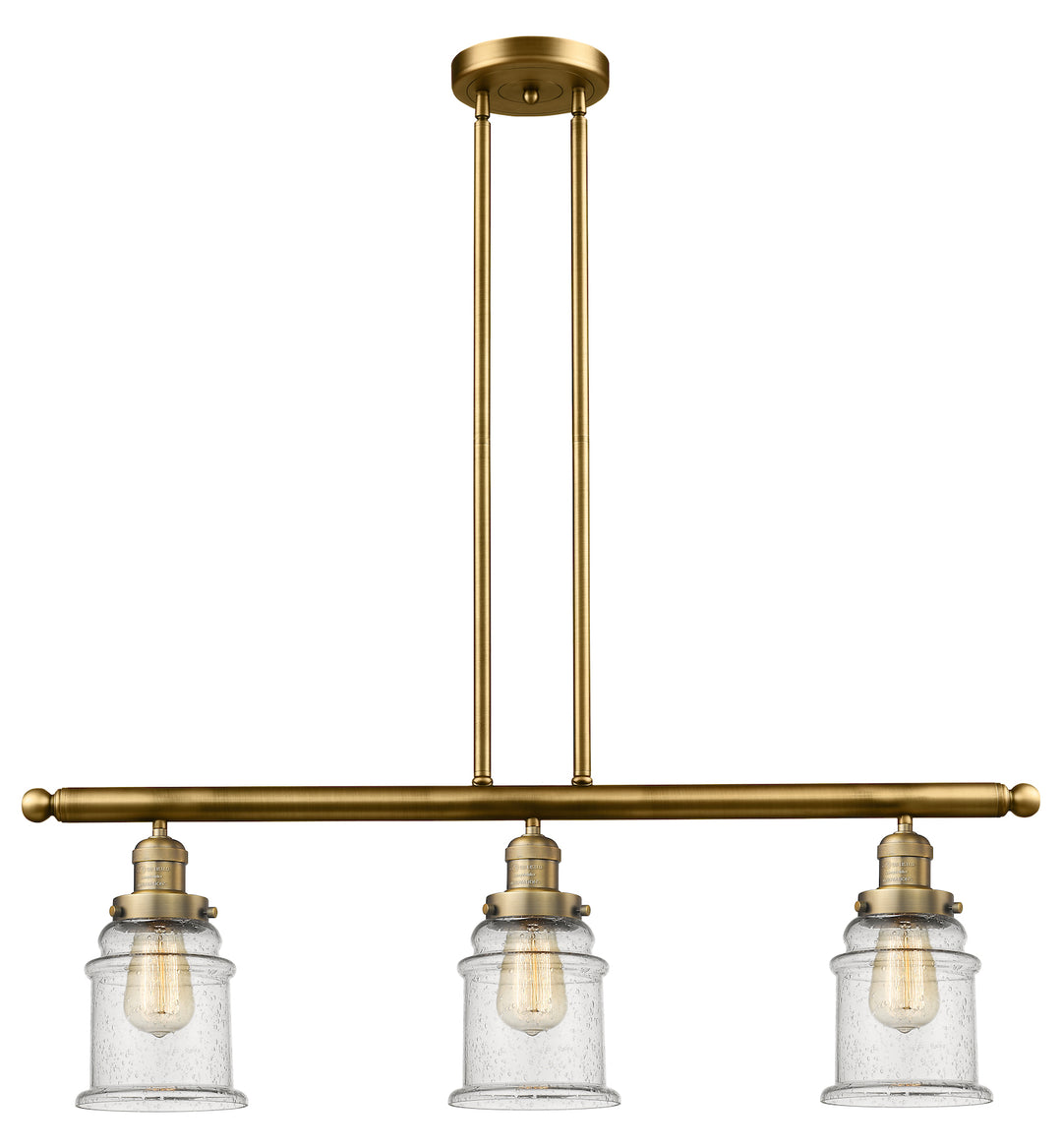 Glass 3 Light Island Adjustable Stem Chandelier by Innovations Lighting
