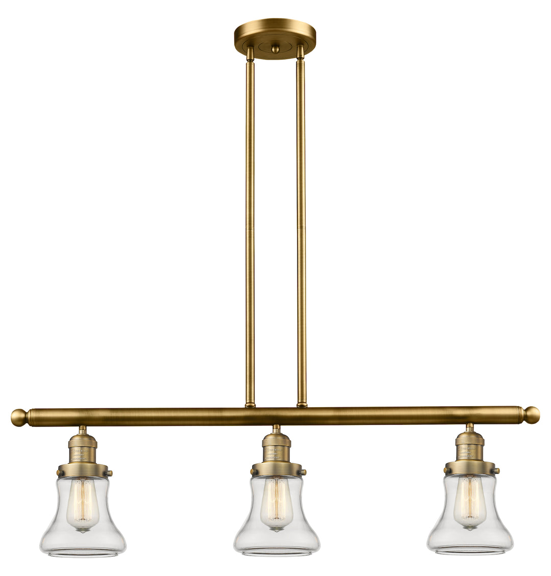 Glass 3 Light Island Adjustable Stem Chandelier by Innovations Lighting