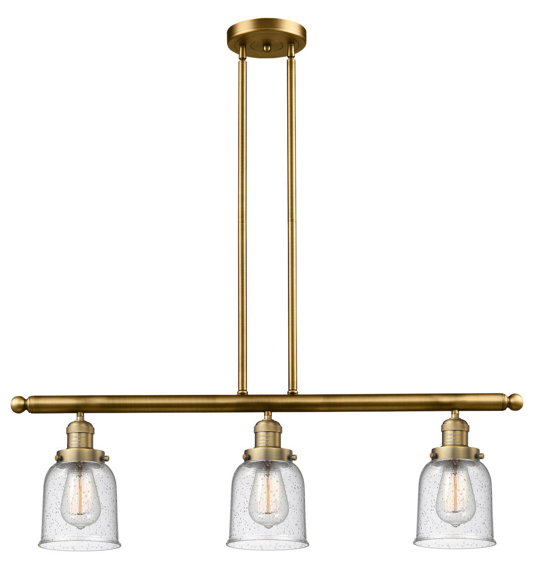 Glass 3 Light Island Adjustable Stem Chandelier by Innovations Lighting