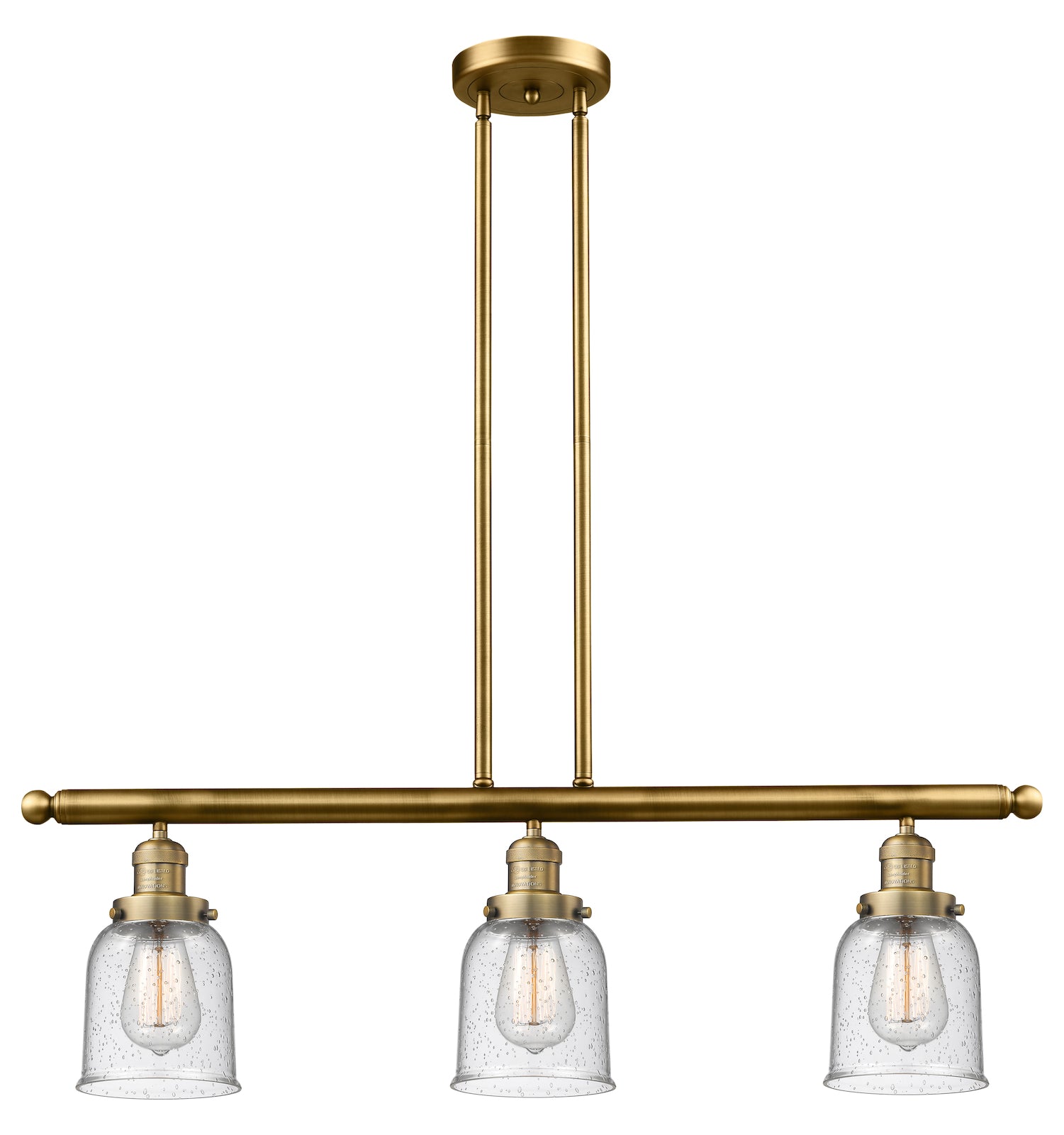 Glass 3 Light Island Adjustable Stem Chandelier by Innovations Lighting
