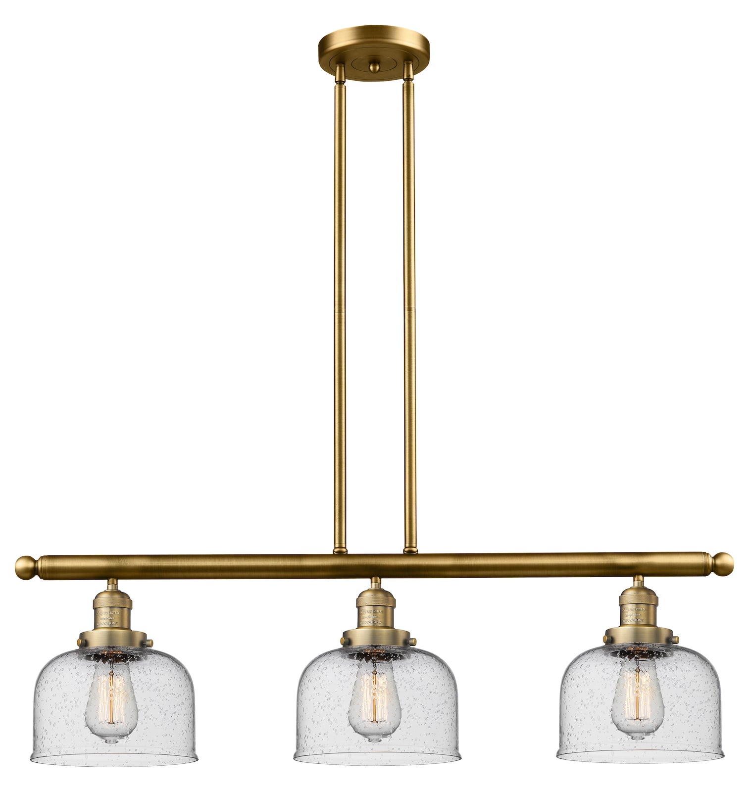 Glass 3 Light Island Adjustable Stem Chandelier by Innovations Lighting