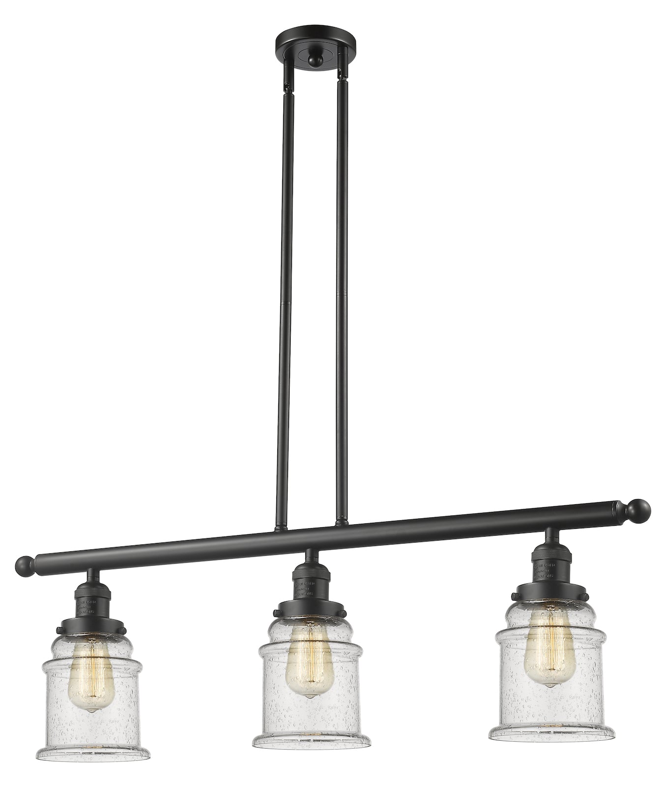 Glass 3 Light Island Adjustable Stem Chandelier by Innovations Lighting