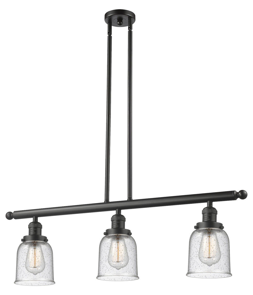 Glass 3 Light Island Adjustable Stem Chandelier by Innovations Lighting