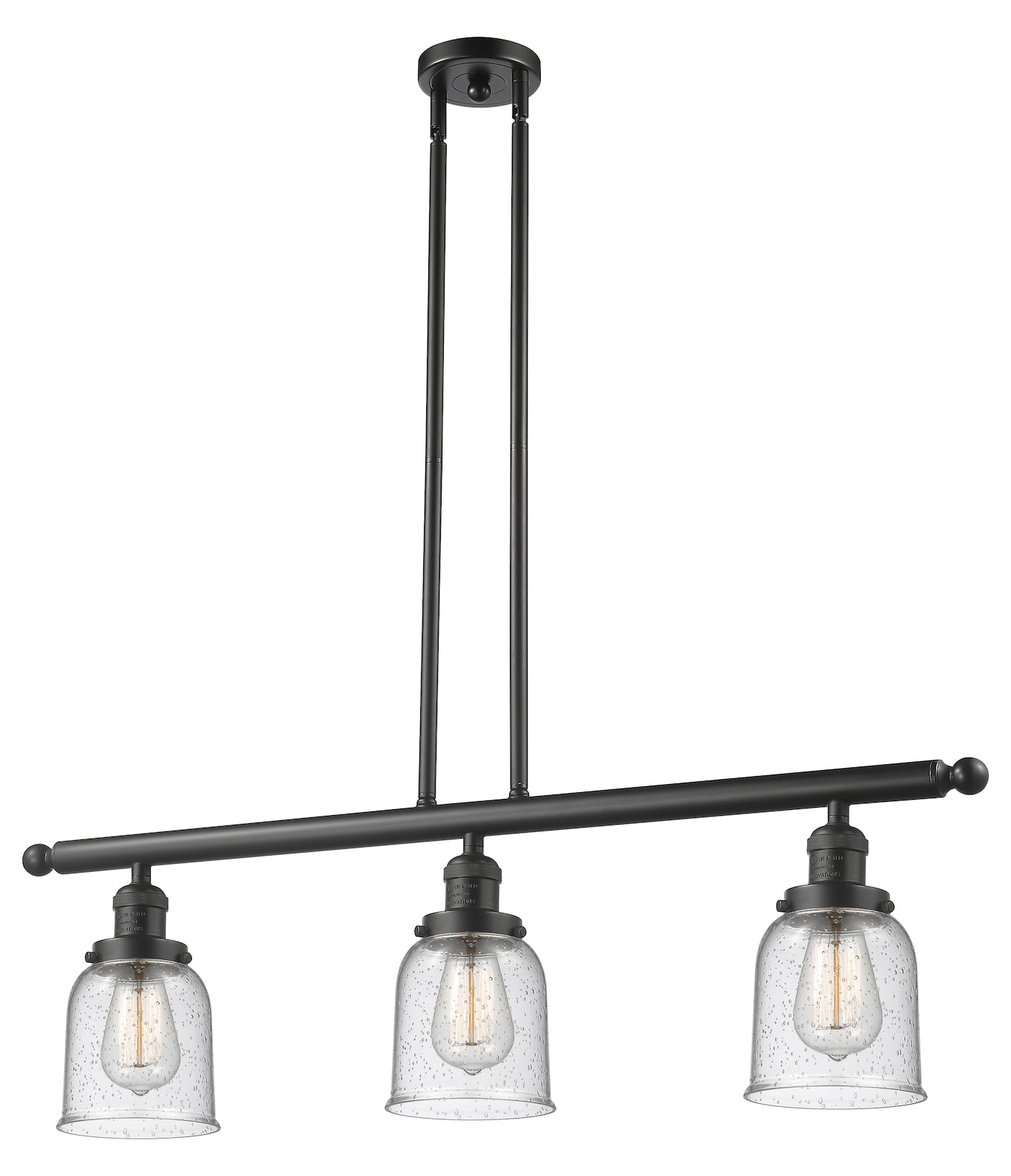 Glass 3 Light Island Adjustable Stem Chandelier by Innovations Lighting