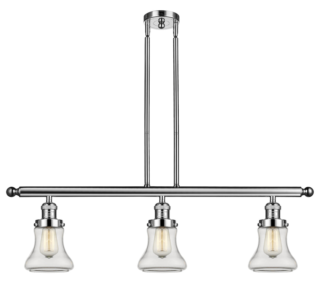 Glass 3 Light Island Adjustable Stem Chandelier by Innovations Lighting