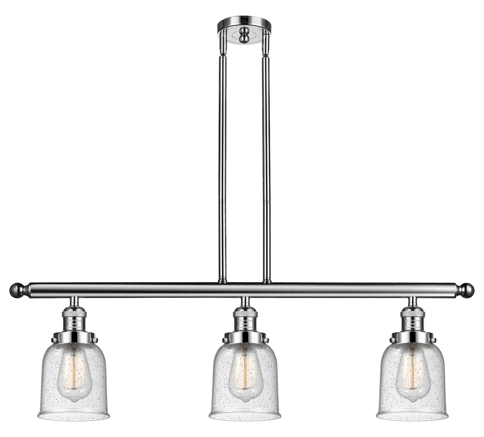 Glass 3 Light Island Adjustable Stem Chandelier by Innovations Lighting