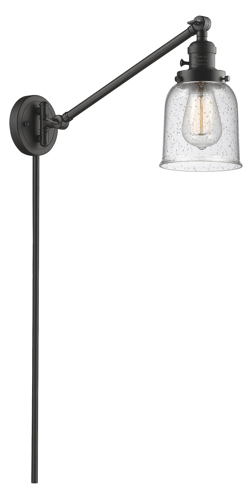 Glass Adjustable Single Swing Arm Portable Wall Sconce by Innovations Lighting