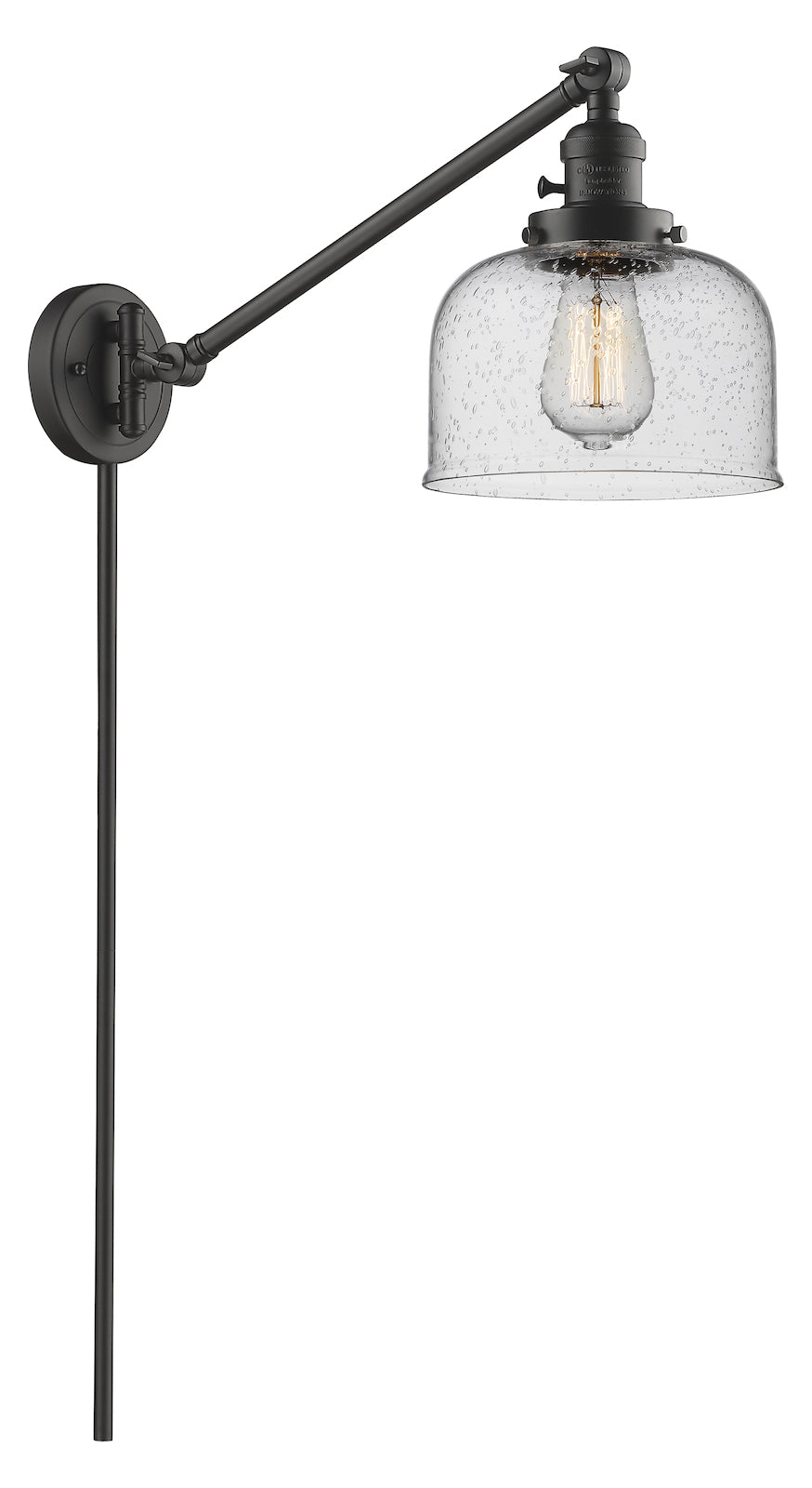 Glass Adjustable Single Swing Arm Portable Wall Sconce by Innovations Lighting