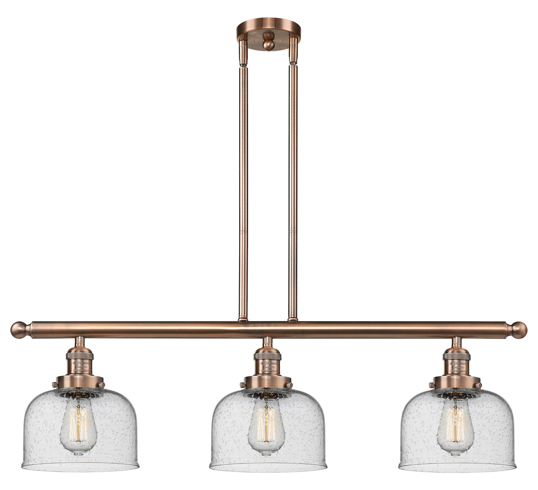 Glass 3 Light Island Adjustable Stem Chandelier by Innovations Lighting