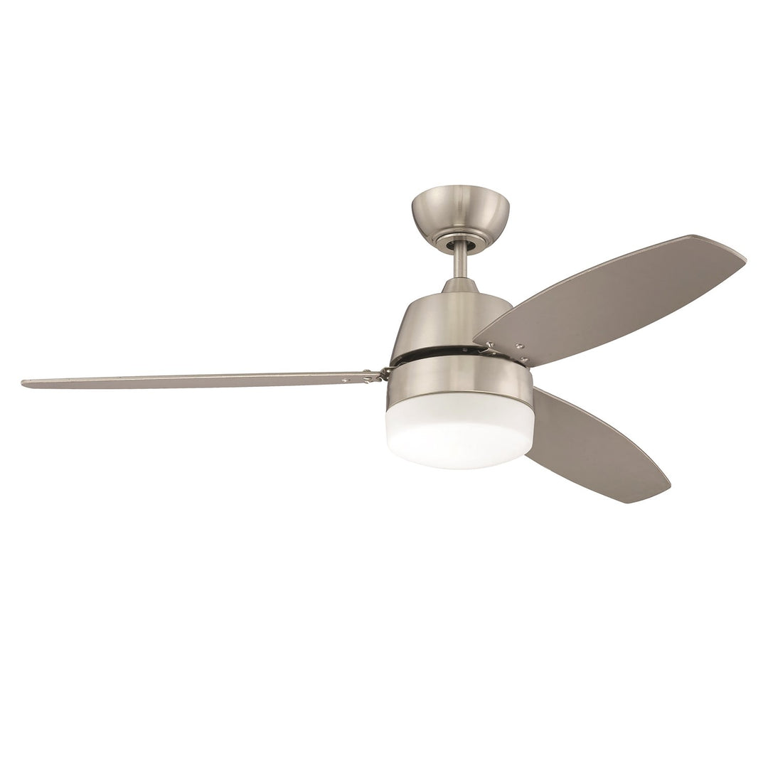 52in  in Brushed Polished Nickel w/ Brushed Nickel/Maple Blades