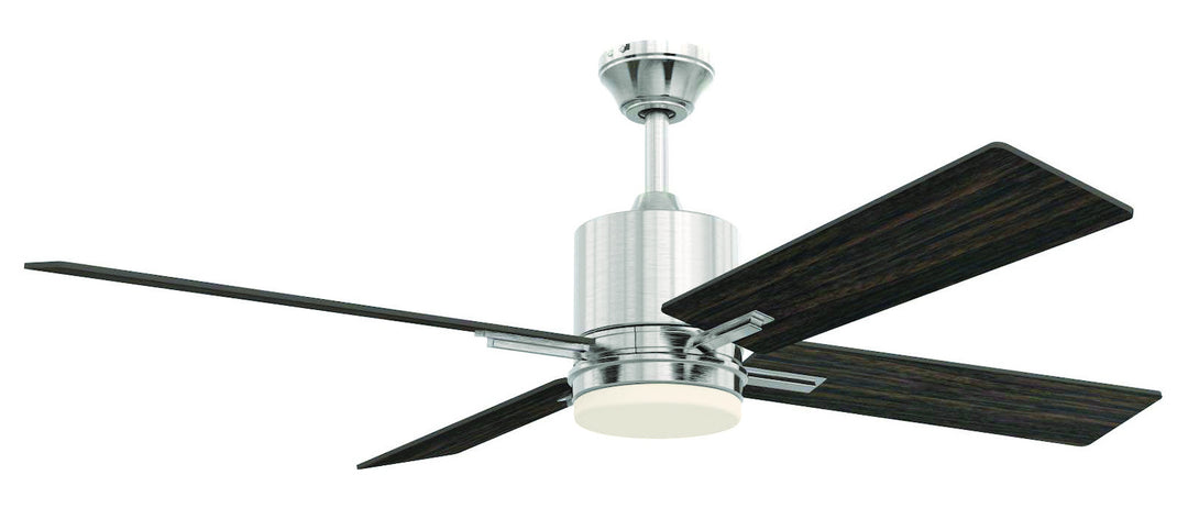 52in  in Brushed Polished Nickel w/ Brushed Nickel/Walnut Blades by Craftmade