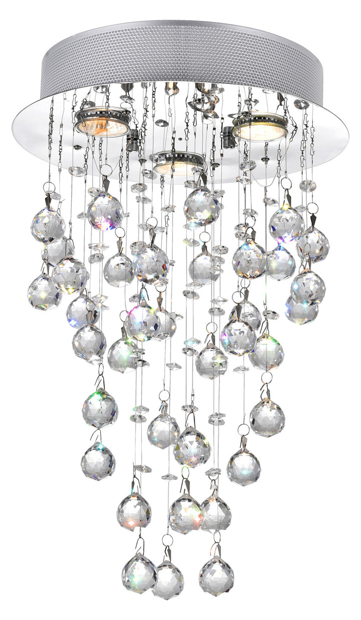 3 Light  Flush Mount With Chrome Finish by CWI Lighting