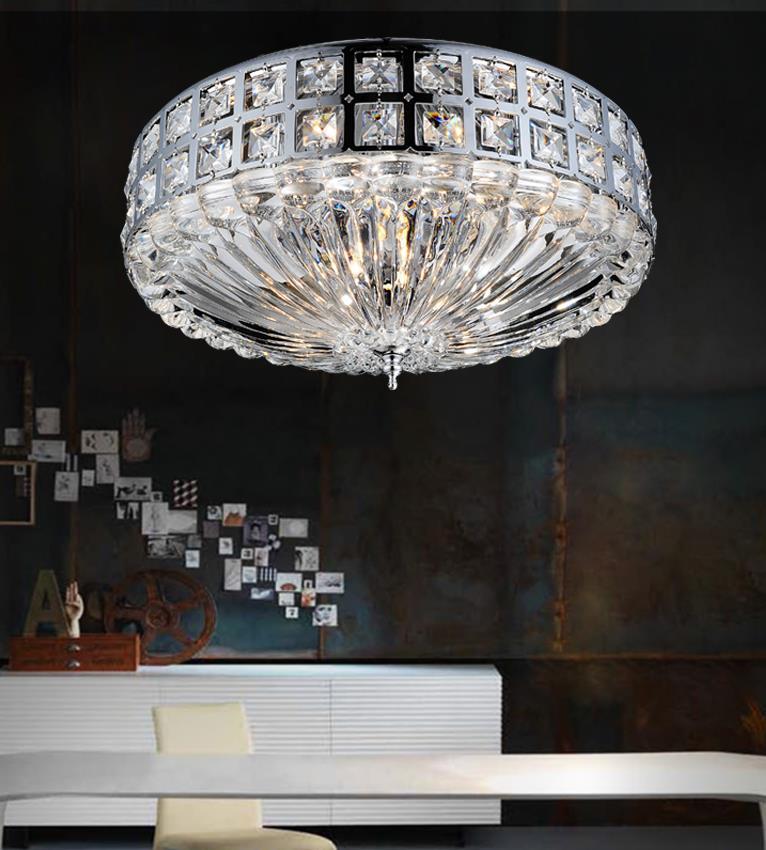 6 Light Bowl Flush Mount With Chrome Finish