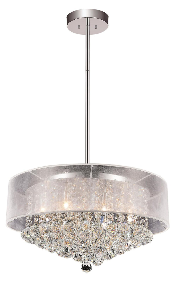 12 Light Drum Shade Chandelier With Chrome Finish by CWI Lighting