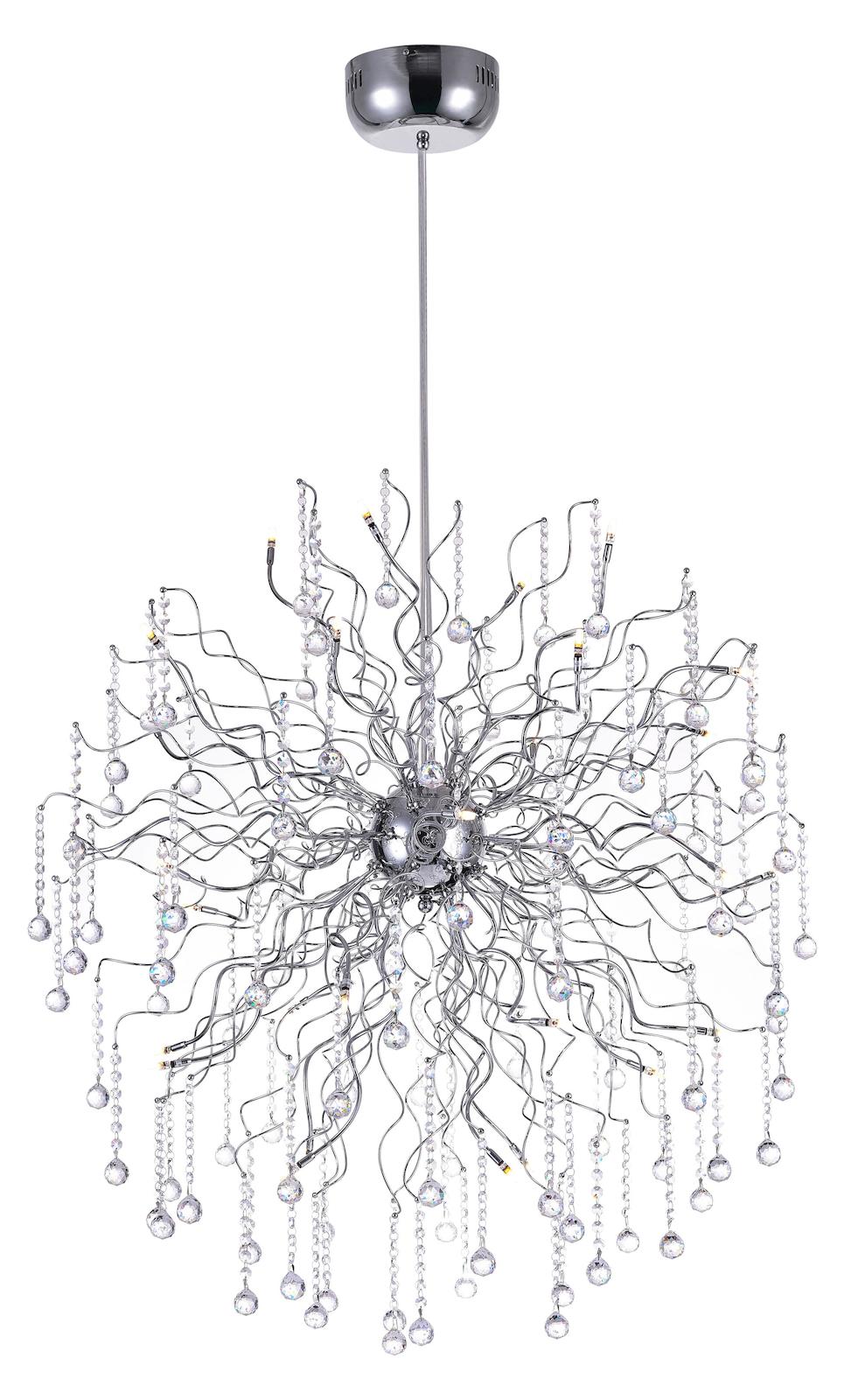32 Light  Chandelier With Chrome Finish by CWI Lighting