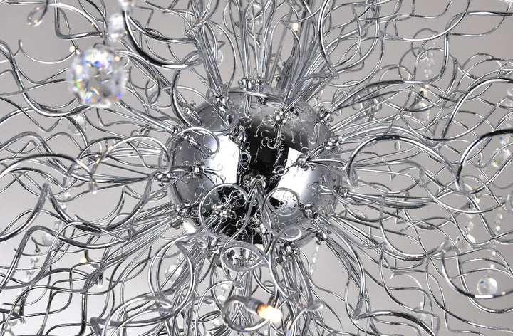 48 Light  Chandelier With Chrome Finish
