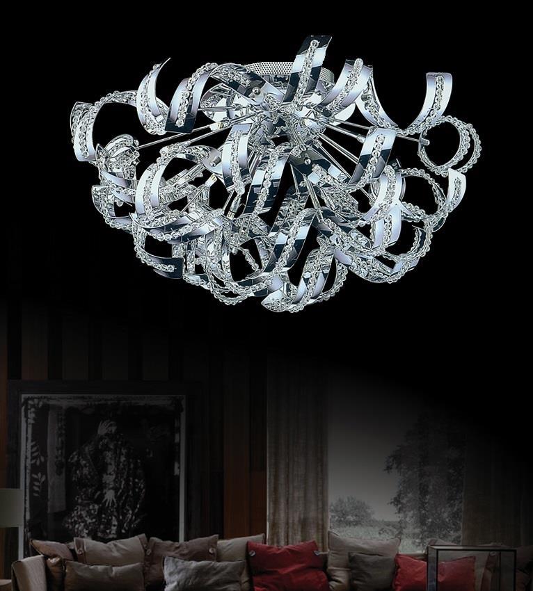 9 Light  Flush Mount With Chrome Finish by CWI Lighting