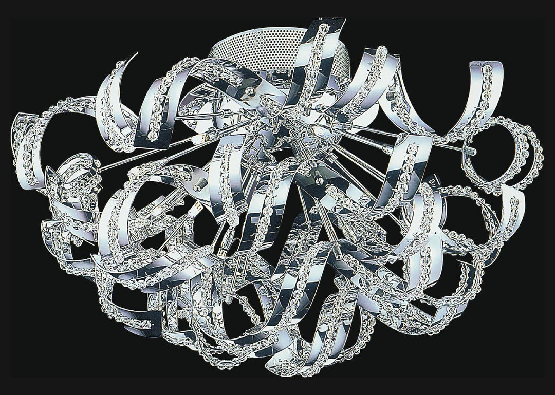 13 Light  Flush Mount With Chrome Finish by CWI Lighting