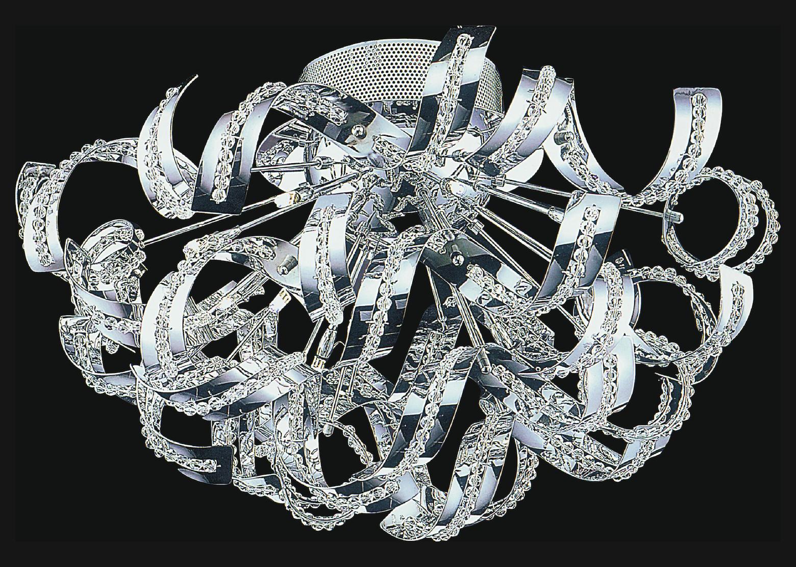 13 Light  Flush Mount With Chrome Finish by CWI Lighting