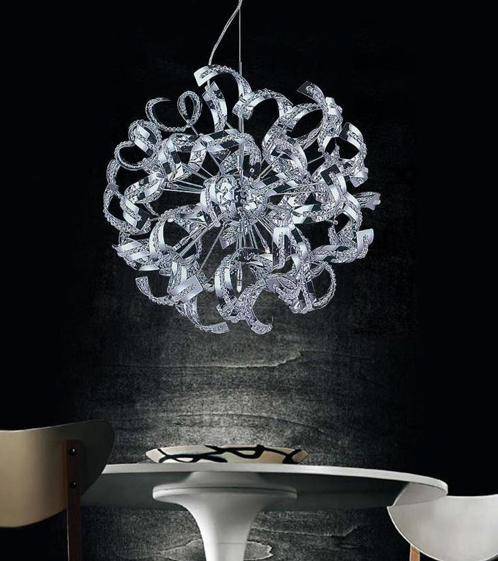 12 Light  Chandelier With Chrome Finish