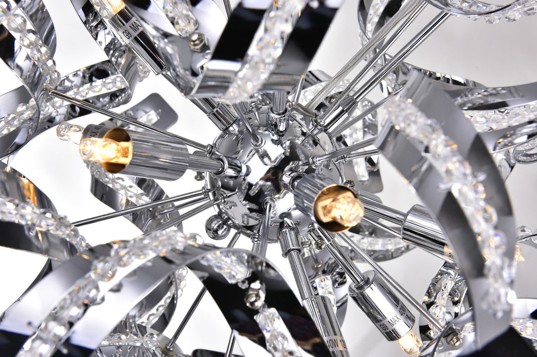 12 Light  Chandelier With Chrome Finish