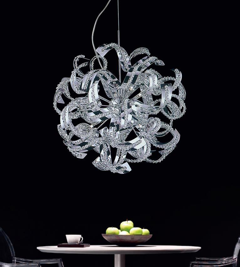 14 Light  Chandelier With Chrome Finish