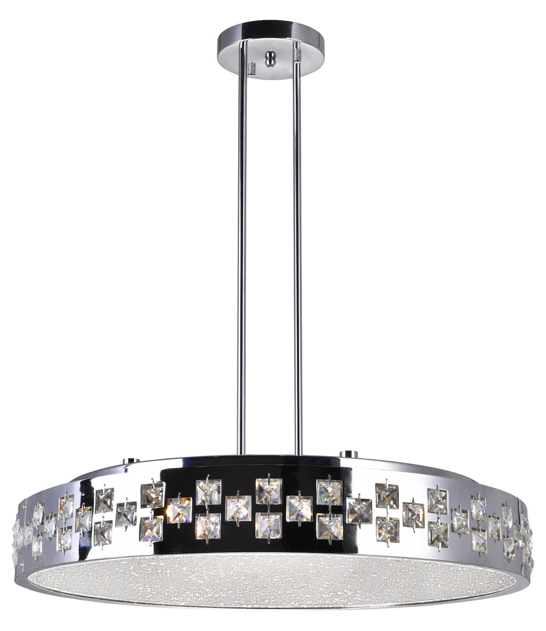 10 Light Down Chandelier With Chrome Finish by CWI Lighting