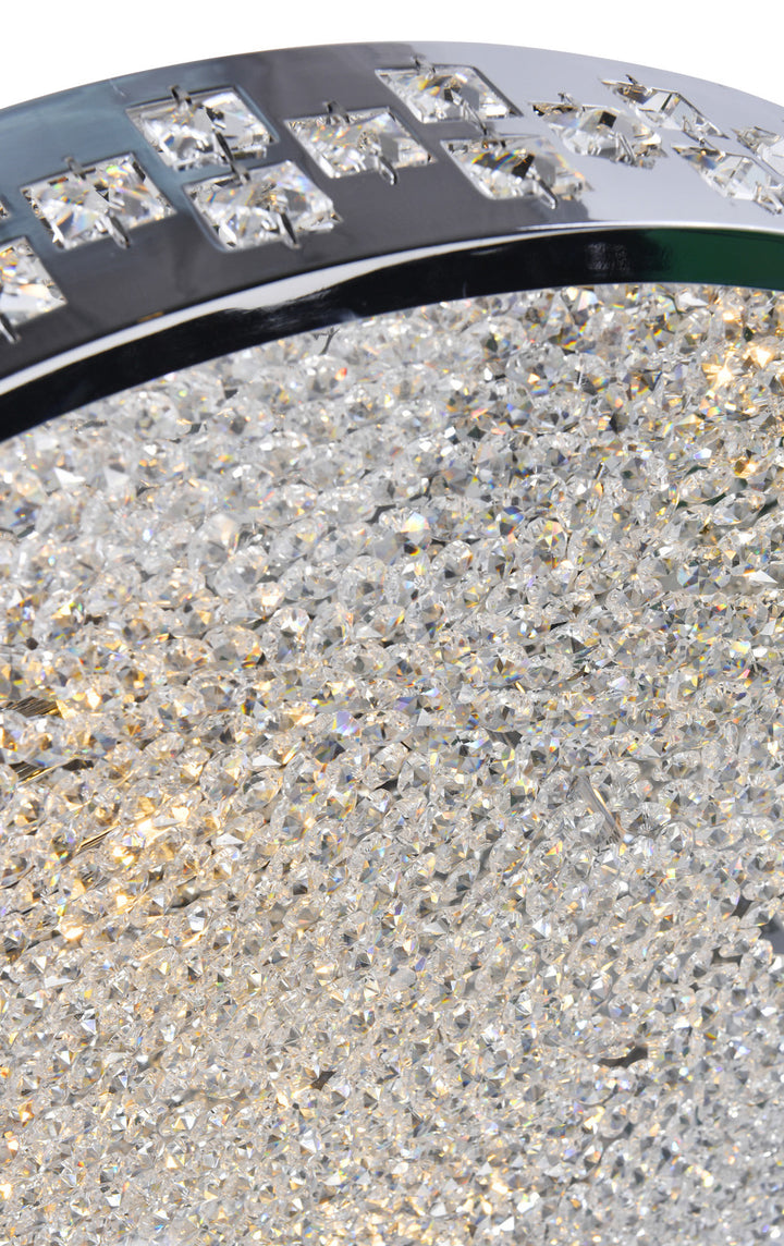 10 Light Down Chandelier With Chrome Finish