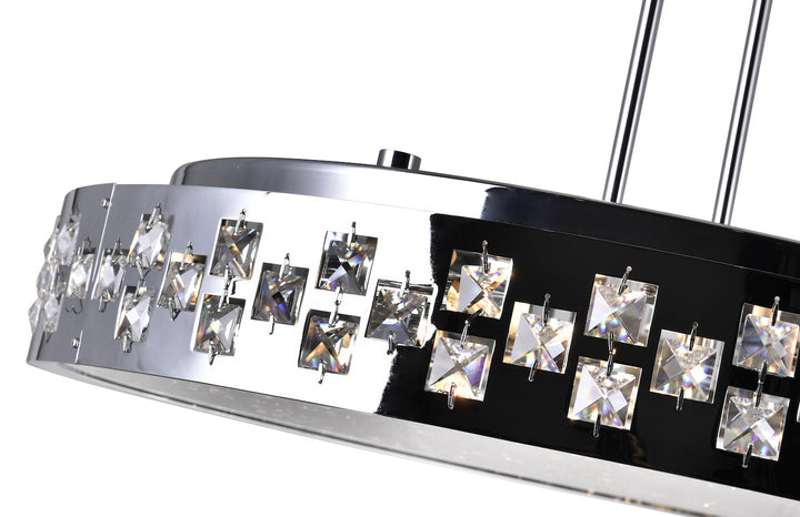 10 Light Down Chandelier With Chrome Finish