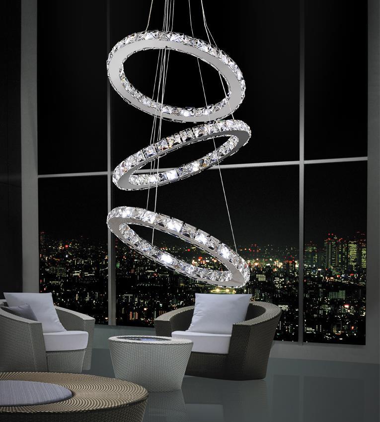 Led  Chandelier With Chrome Finish by CWI Lighting