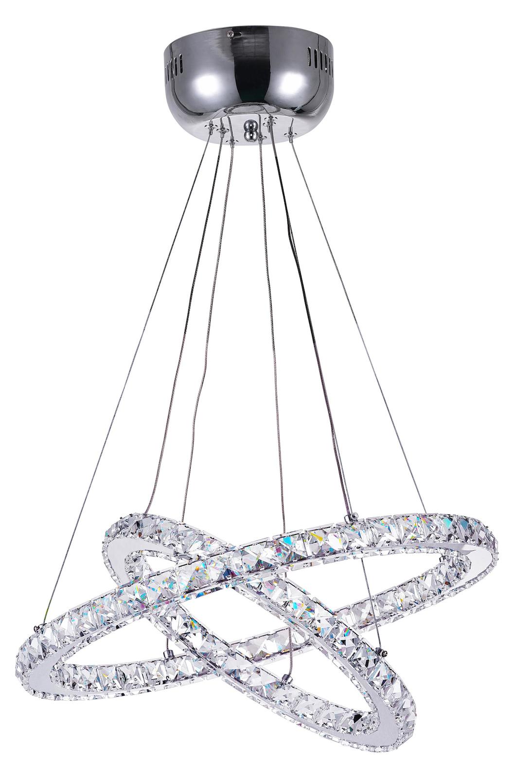 Led  Chandelier With Chrome Finish by CWI Lighting