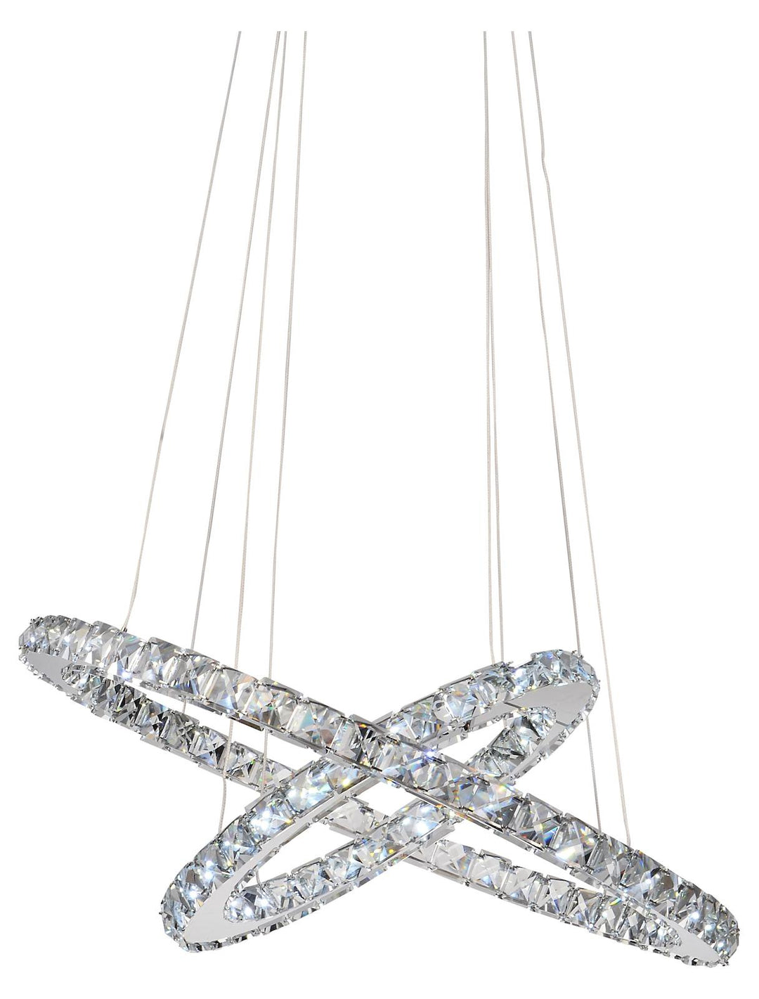 Led  Chandelier With Chrome Finish