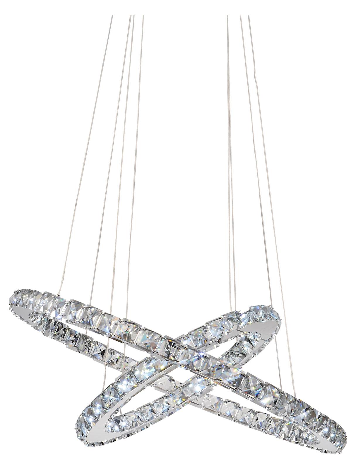 Led  Chandelier With Chrome Finish