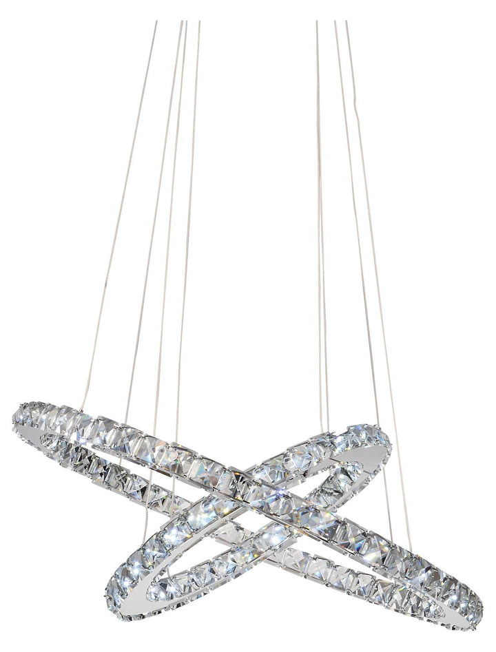 Led  Chandelier With Chrome Finish