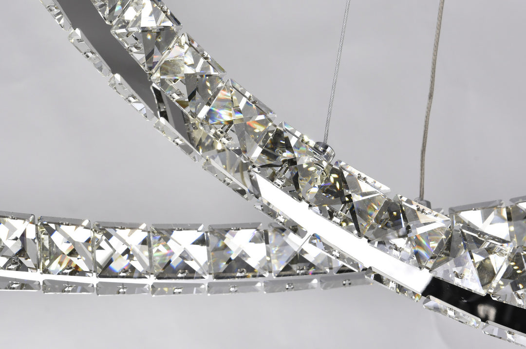 Led  Chandelier With Chrome Finish