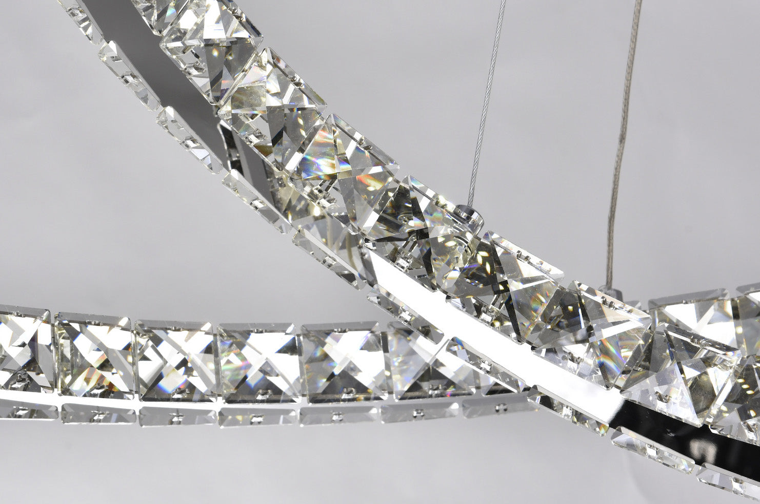 Led  Chandelier With Chrome Finish