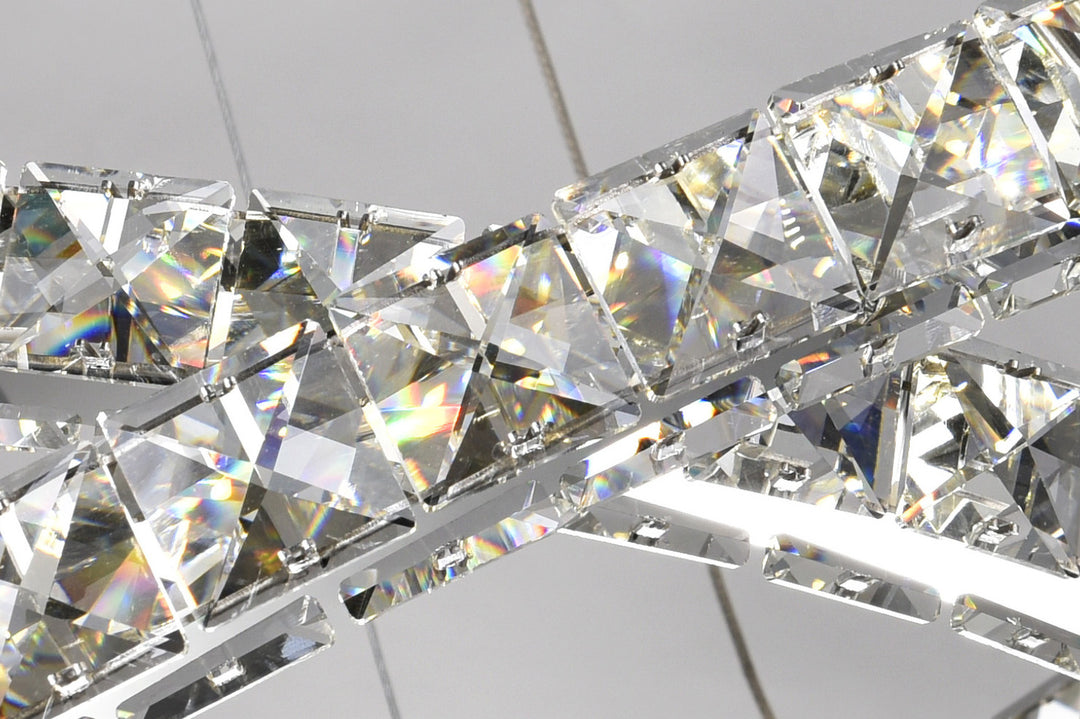Led  Chandelier With Chrome Finish
