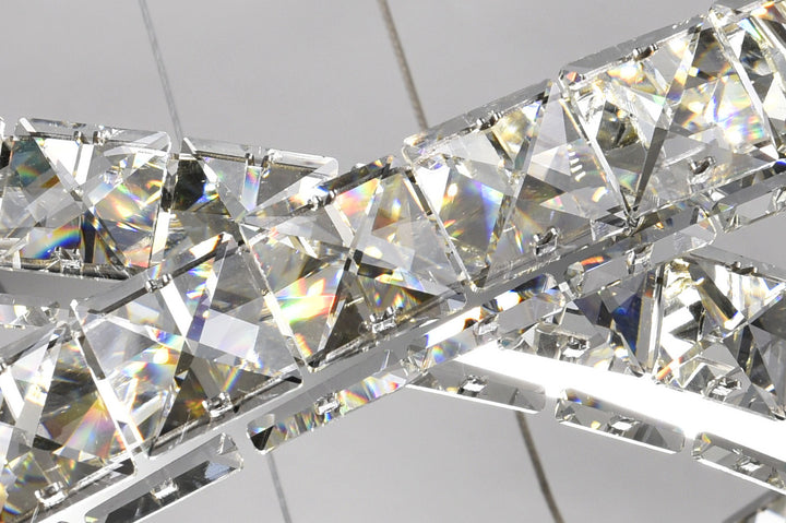 Led  Chandelier With Chrome Finish