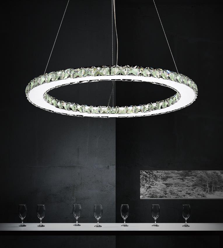 Led  Chandelier With Chrome Finish by CWI Lighting