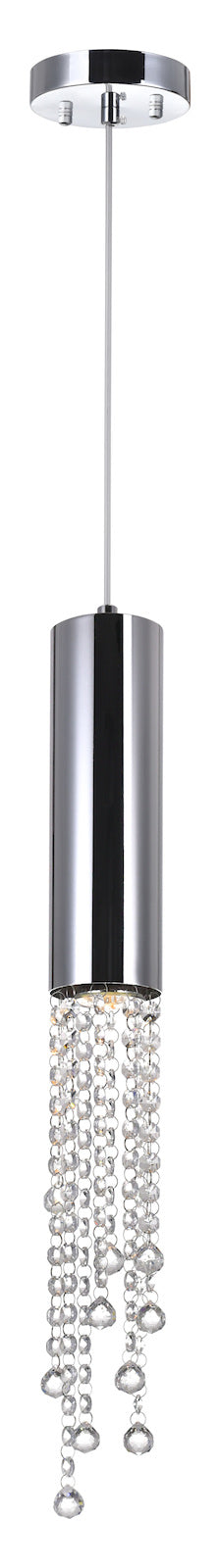 1 Light Down Mini Pendant With Chrome Finish by CWI Lighting