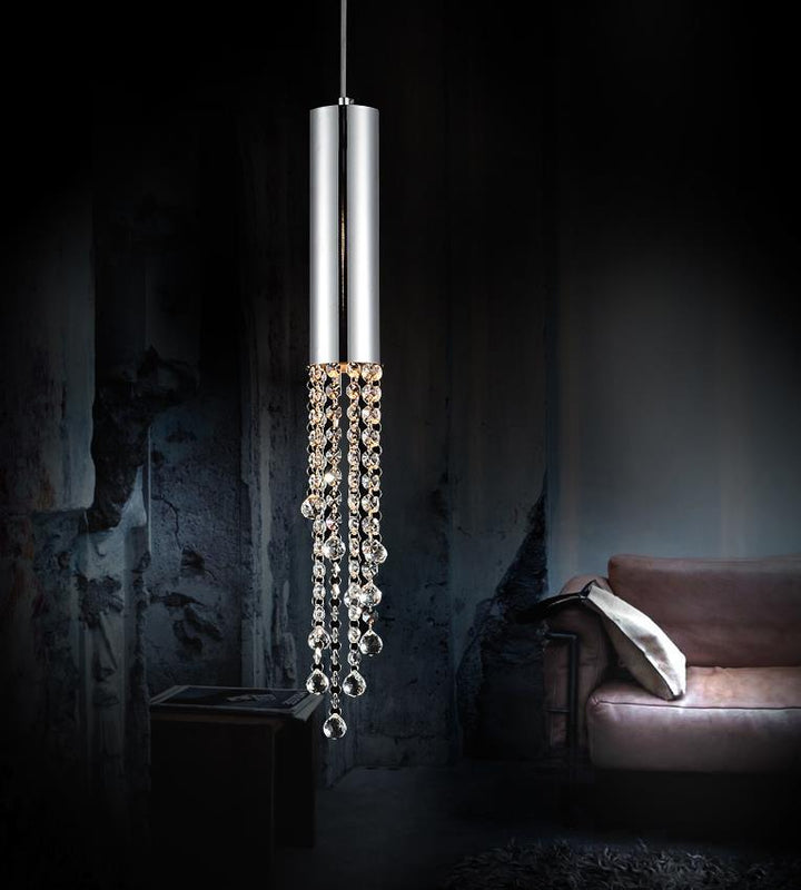 1 Light Down Mini Pendant With Chrome Finish
