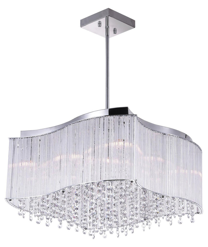 10 Light Drum Shade Chandelier With Chrome Finish by CWI Lighting