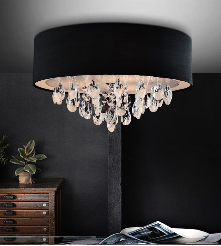 3 Light Drum Shade Flush Mount With Chrome Finish by CWI Lighting