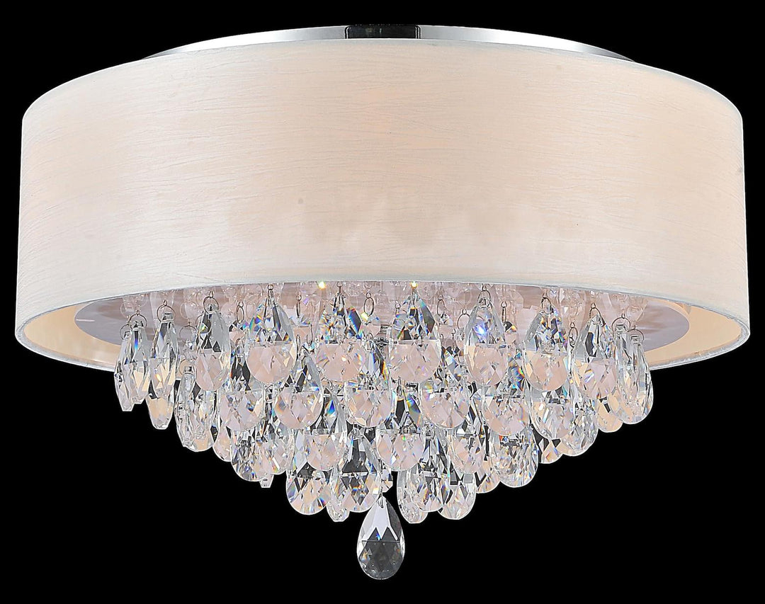 3 Light Drum Shade Flush Mount With Chrome Finish by CWI Lighting