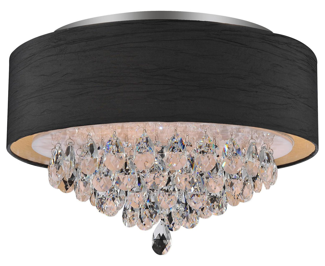 4 Light Drum Shade Flush Mount With Chrome Finish by CWI Lighting